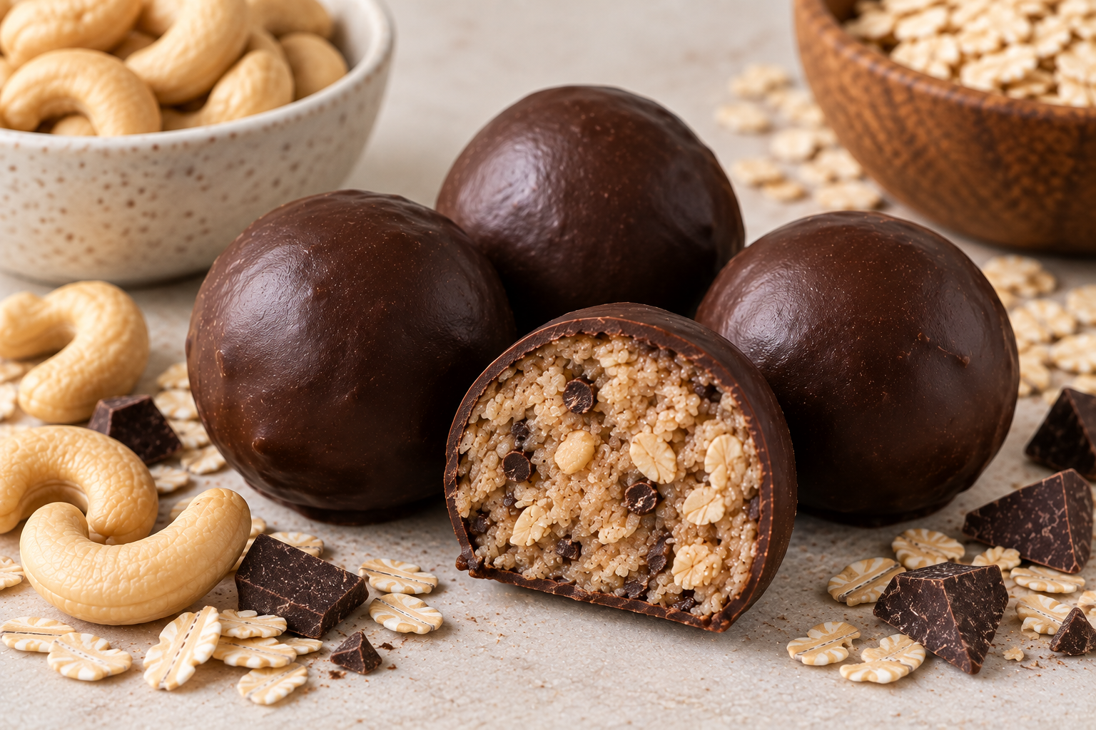 Cashew Cookie Bliss protein balls